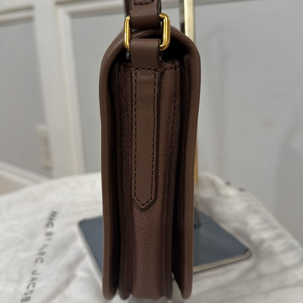 Marc Jacobs Bag Brown Goat Pebbled Leather Shoulder Bag with Gold Accents - Picture 7 of 17